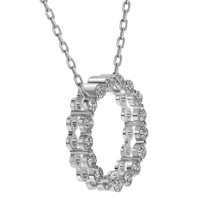 Колье из белого золота с бриллиантами (061617)