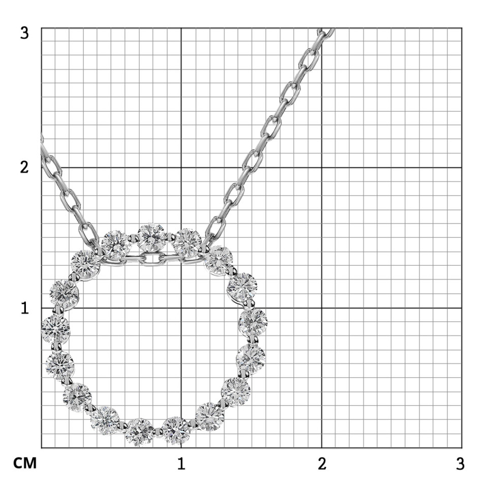 Колье из белого золота с бриллиантами (061617)