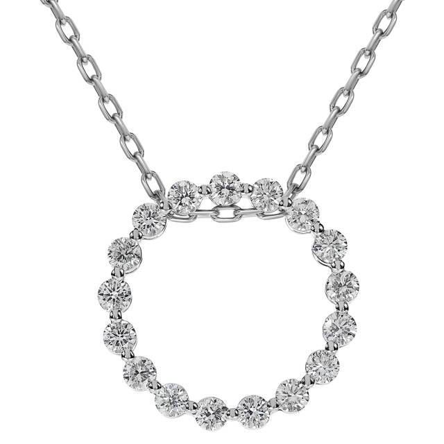 Колье из белого золота с бриллиантами (061617)