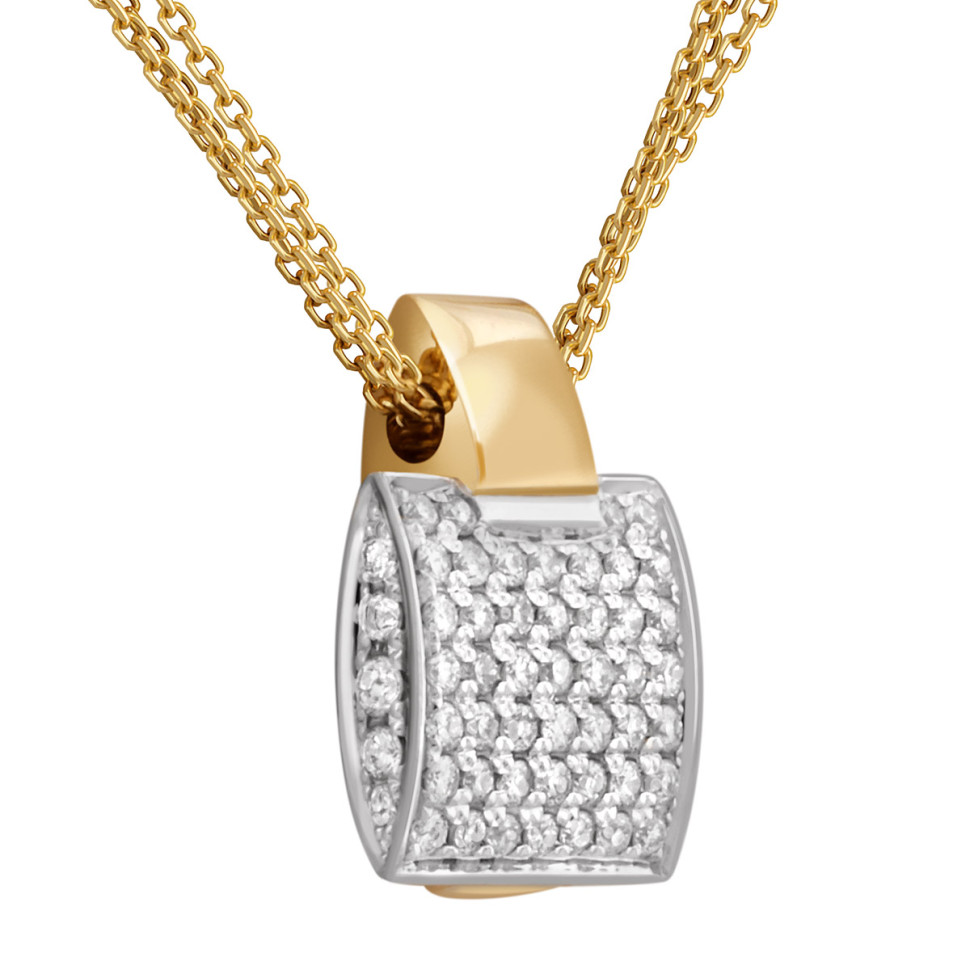 Колье из комбинированного золота с бриллиантами (037636)