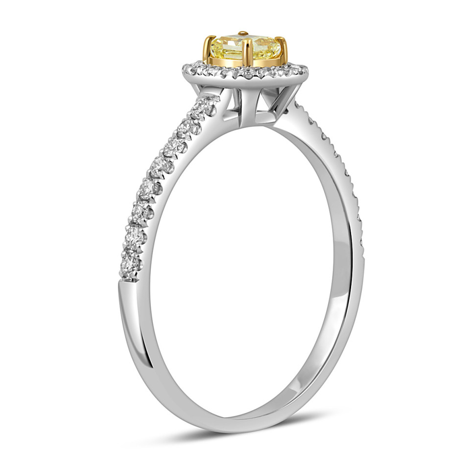 Помолвочное кольцо из белого золота с бриллиантами (052105)