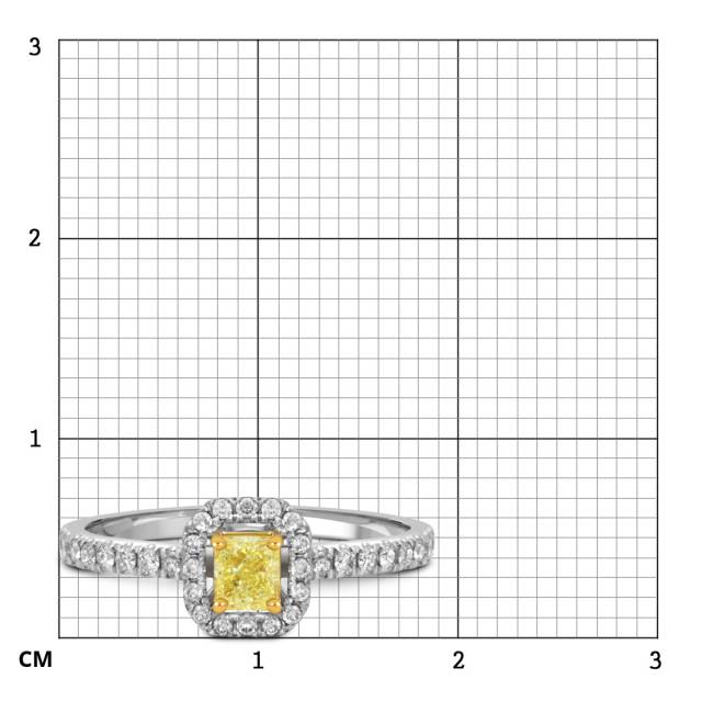 Помолвочное кольцо из белого золота с бриллиантами (052105)