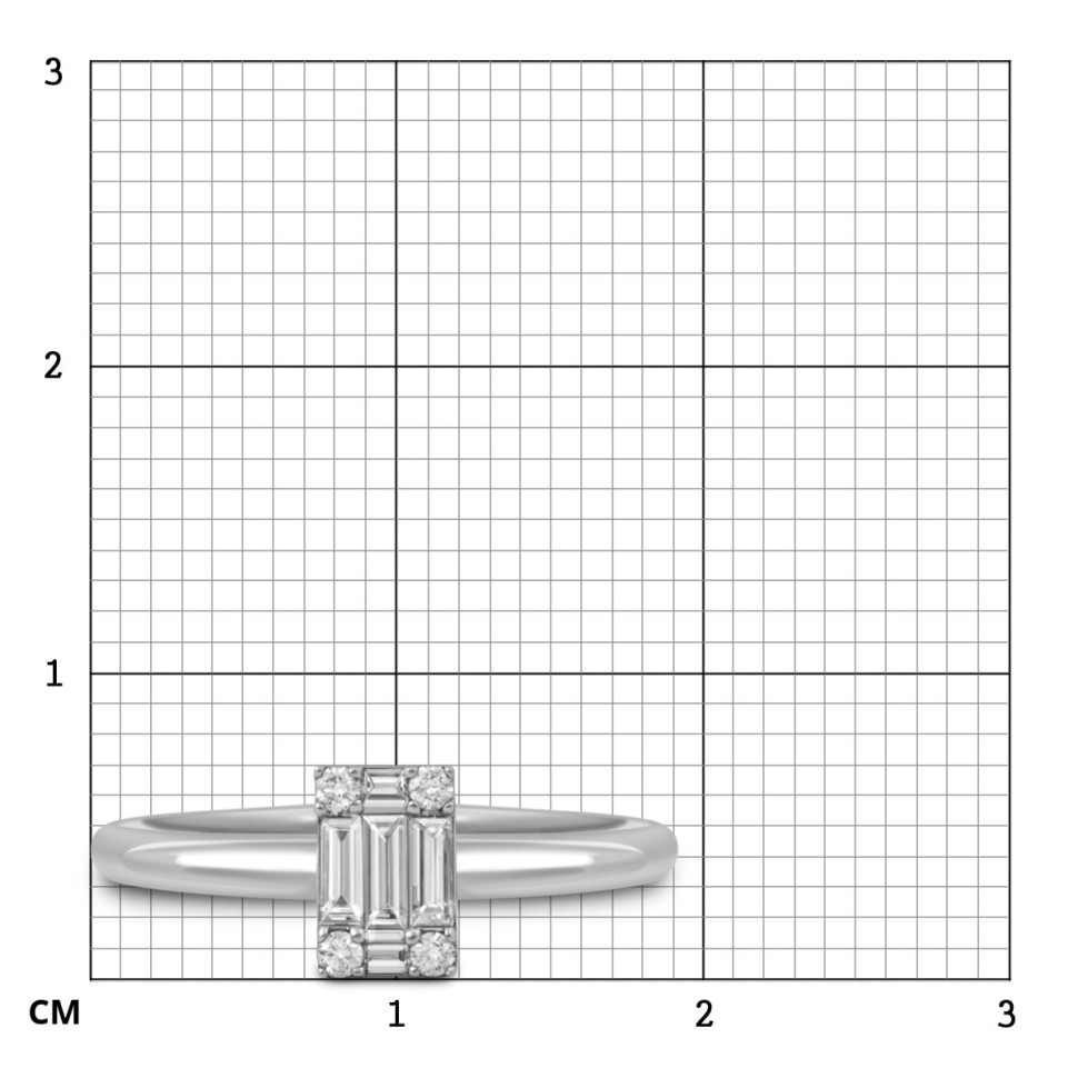 Кольцо из белого золота с бриллиантами 