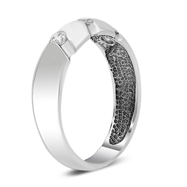 Кольцо из белого золота с бриллиантами (014551)