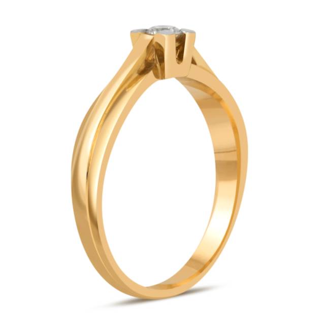 Помолвочное кольцо из жёлтого золота с бриллиантом (038988)