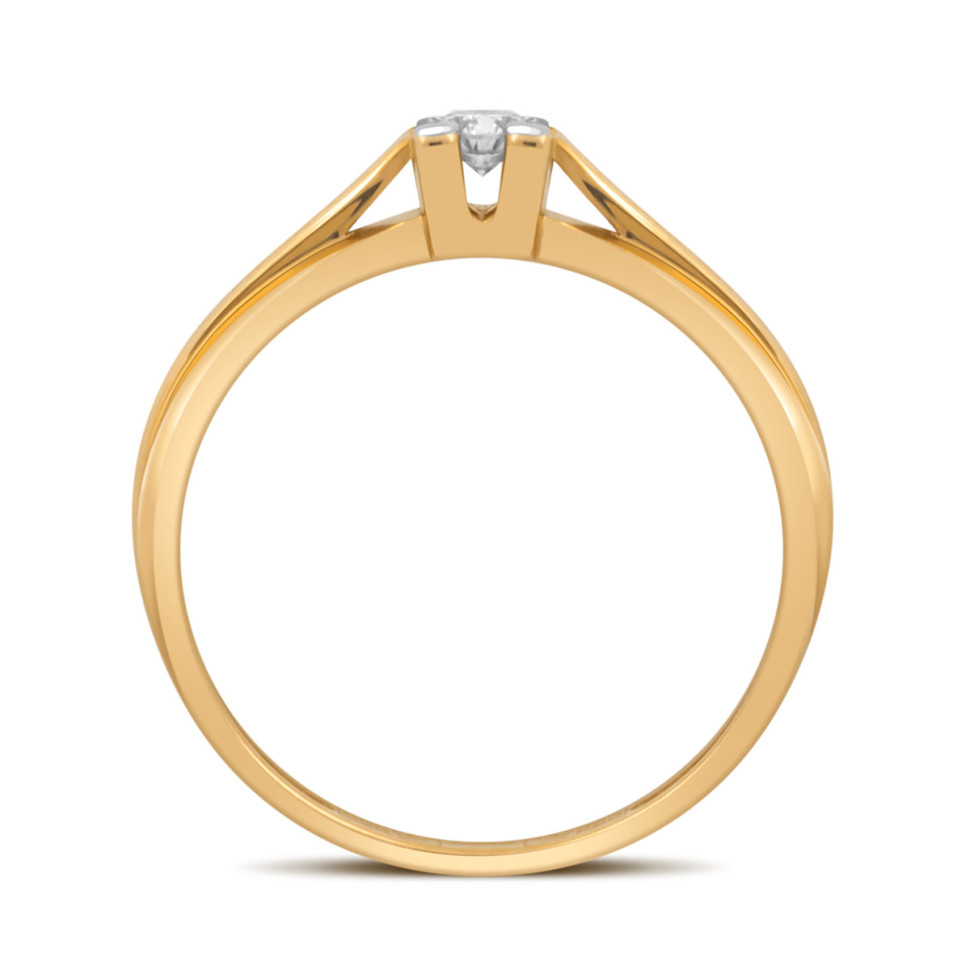 Помолвочное кольцо из жёлтого золота с бриллиантом (038988)