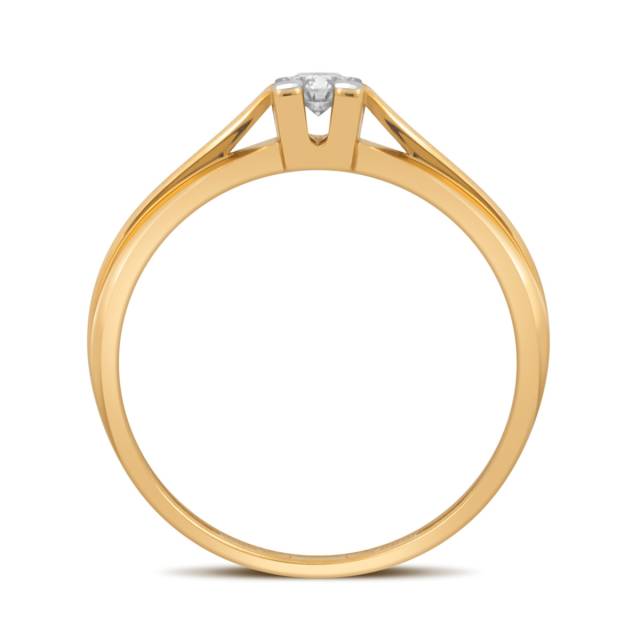 Помолвочное кольцо из жёлтого золота с бриллиантом (038988)