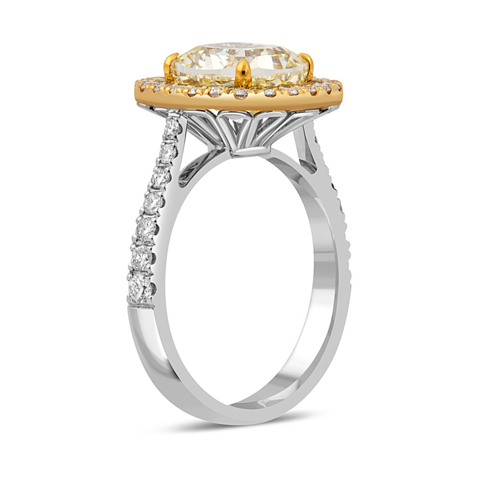 Помолвочное кольцо из белого золота с бриллиантами (042481)