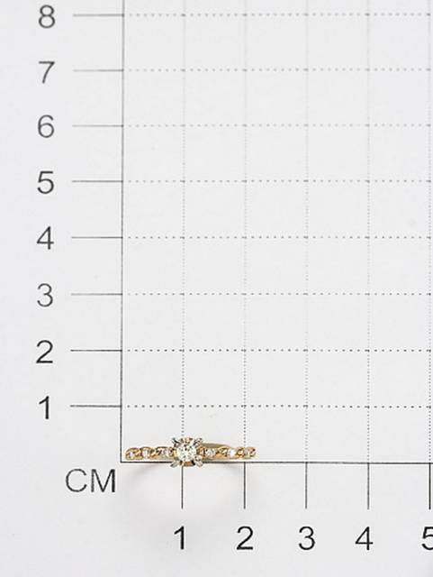 Помолвочное кольцо из красного золота с бриллиантами (053686)