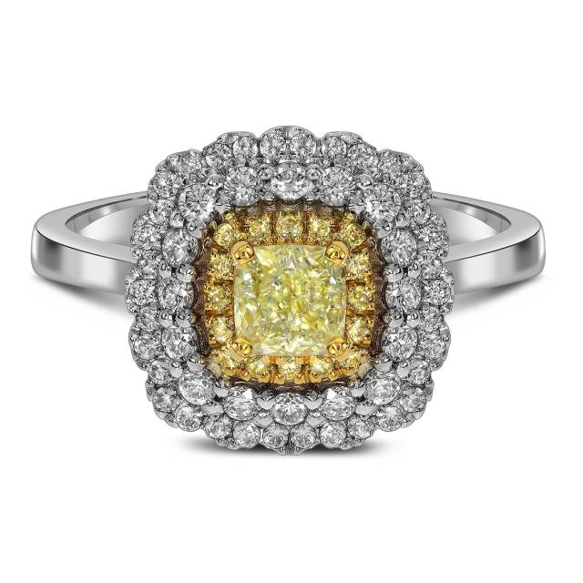 Кольцо из белого золота с бриллиантами (058514)