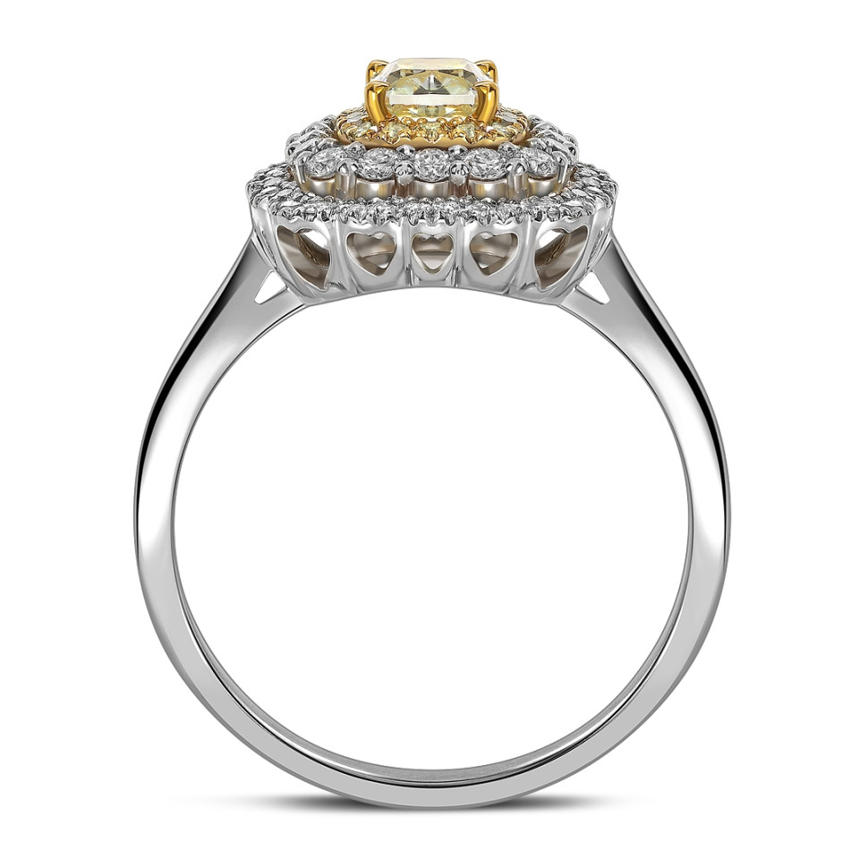 Кольцо из белого золота с бриллиантами (058514)