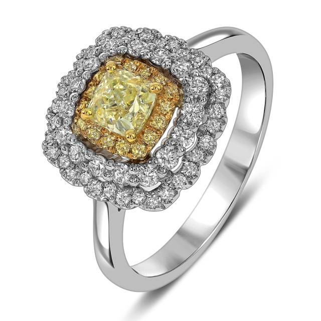 Кольцо из белого золота с бриллиантами (058514)