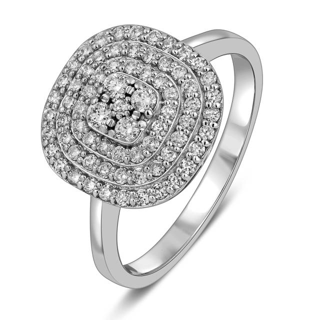 Кольцо из  белого золота с бриллиантами (057787)