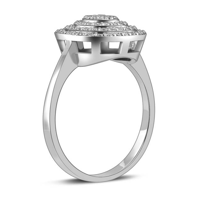 Кольцо из  белого золота с бриллиантами (057787)