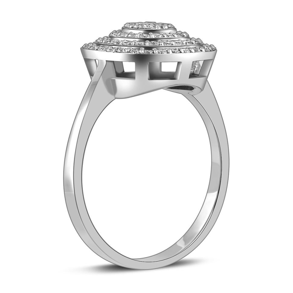 Кольцо из  белого золота с бриллиантами (057787)