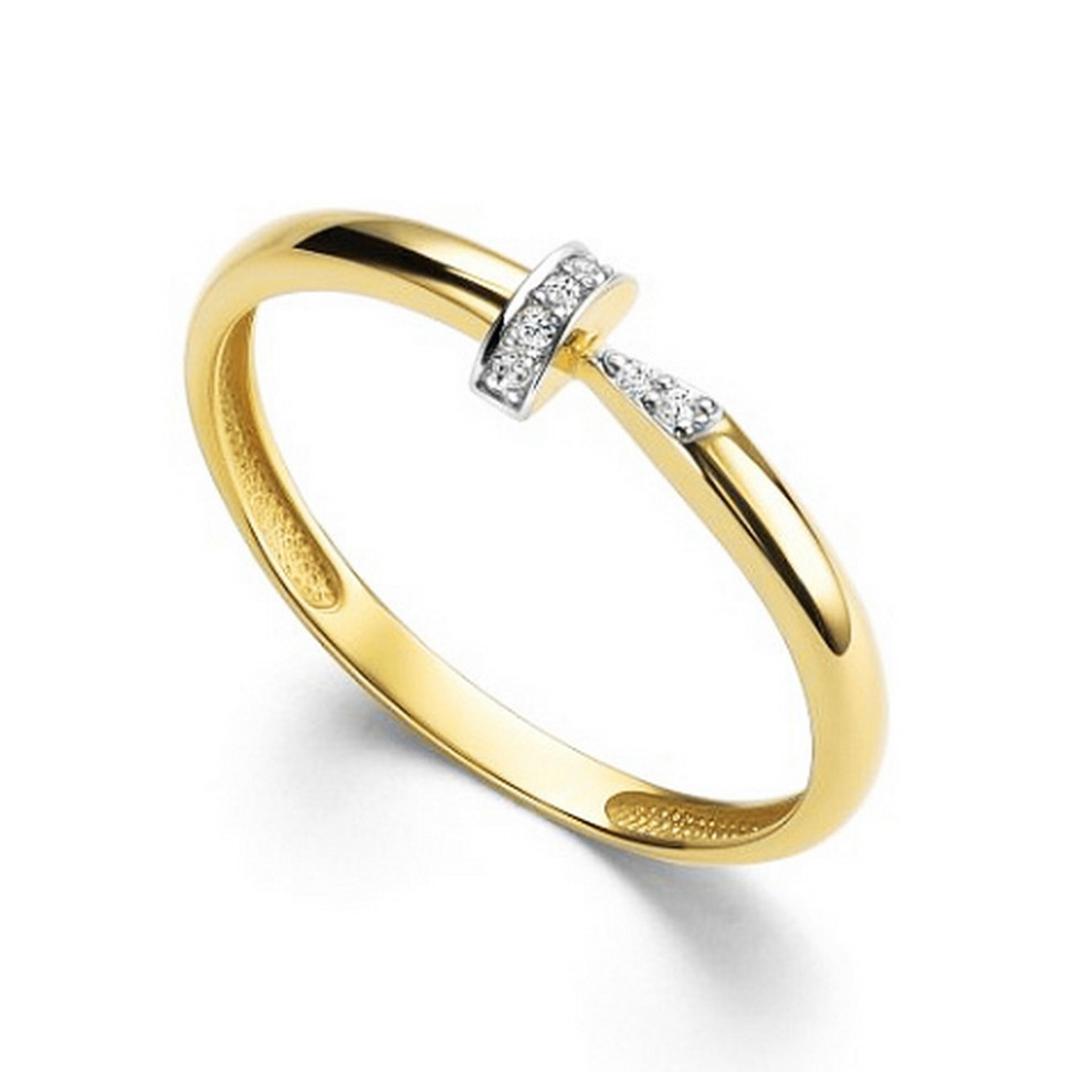 Кольцо из жёлтого золота с бриллиантами (059470)