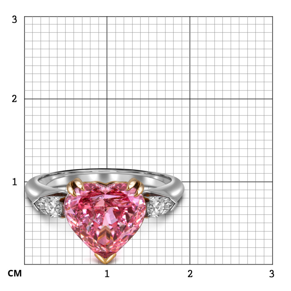 Помолвочное кольцо с розовым бриллиантом 