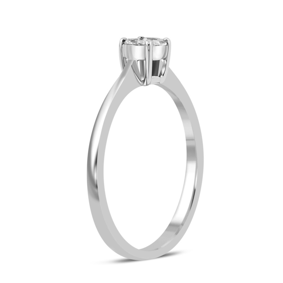 Кольцо из белого золота с бриллиантами (045875)