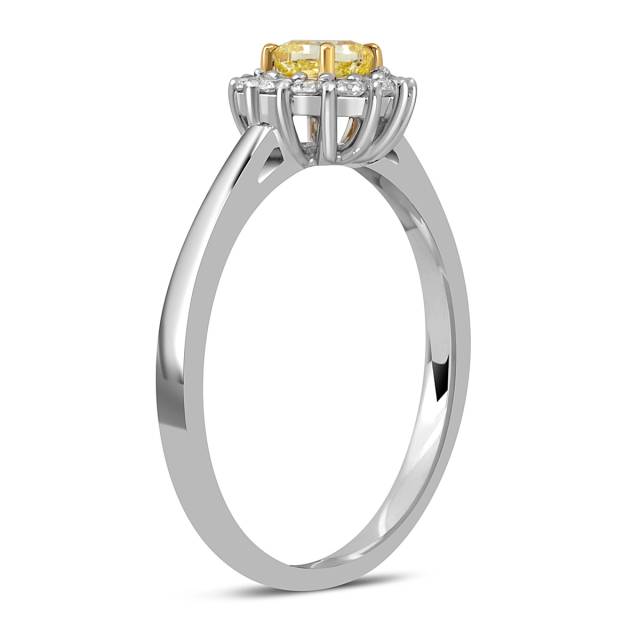 Помолвочное кольцо из белого золота с бриллиантами (052152)