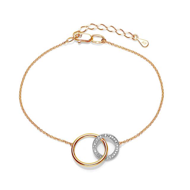 Браслет из  комбинированного золота с бриллиантами (061336)