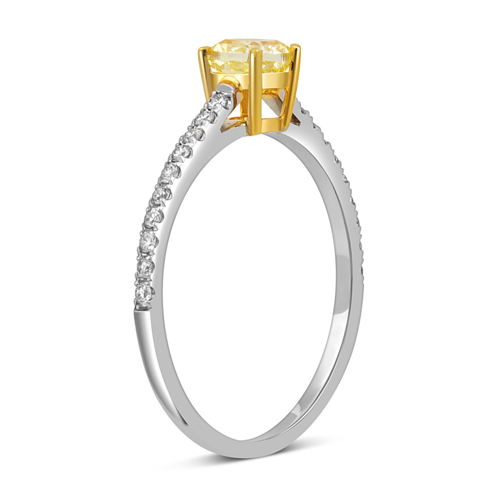 Помолвочное кольцо из белого золота с бриллиантами (052143)