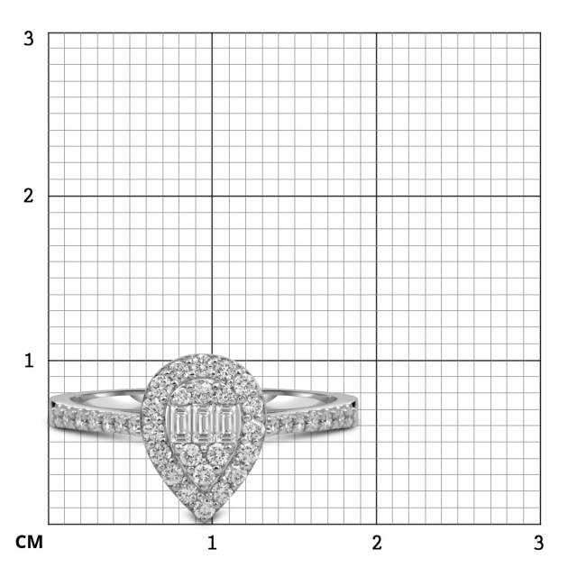 Кольцо из белого золота с бриллиантами (054644)