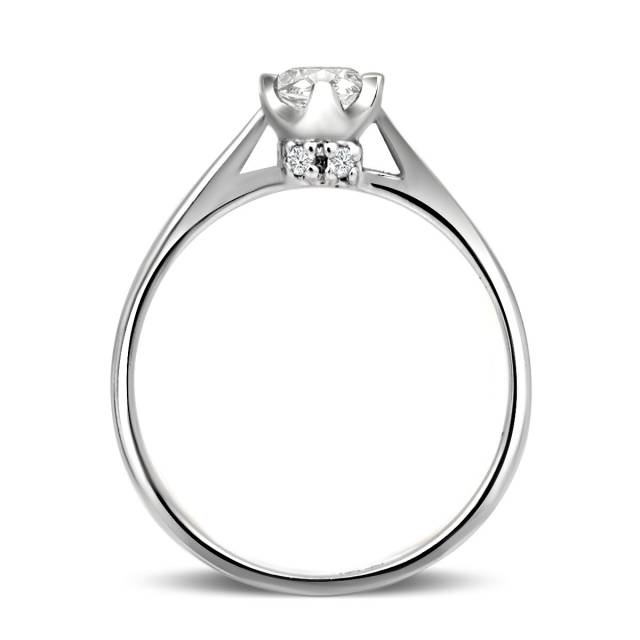 Помолвочное кольцо из белого золота с бриллиантами (009501)