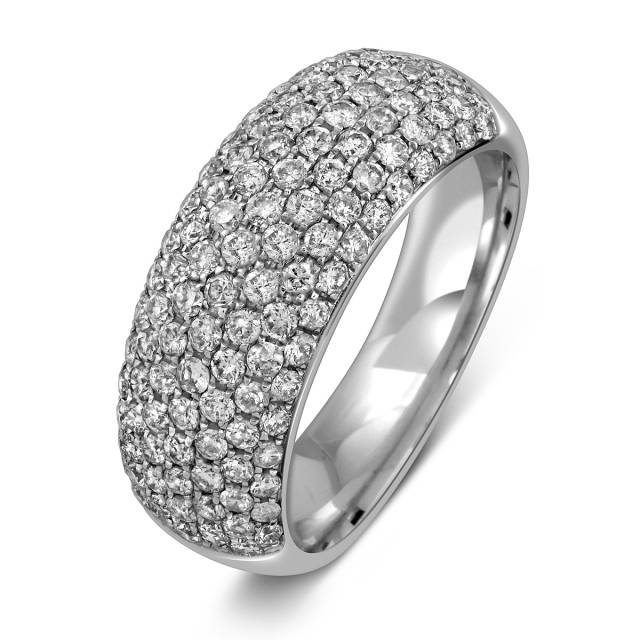 Кольцо из белого золота с бриллиантами (011190)