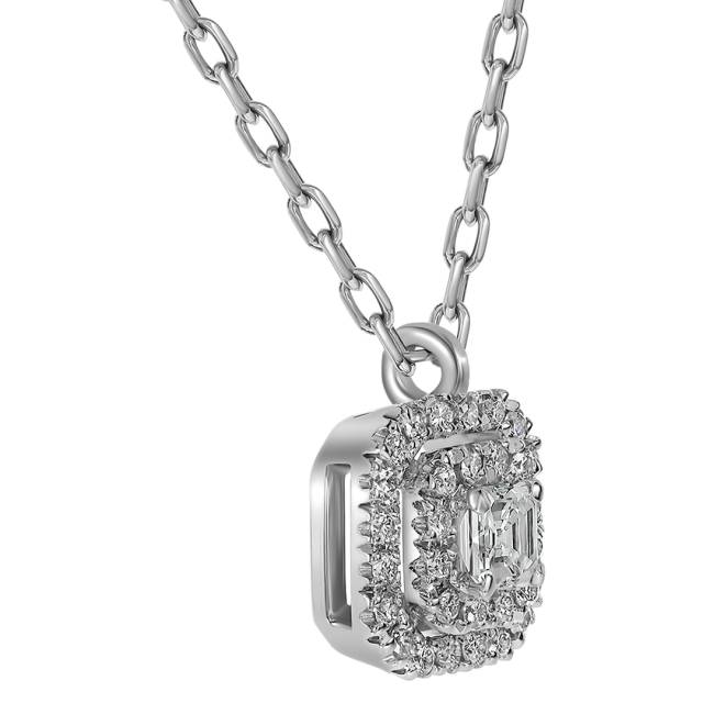 Колье из белого золота с бриллиантами (061605)