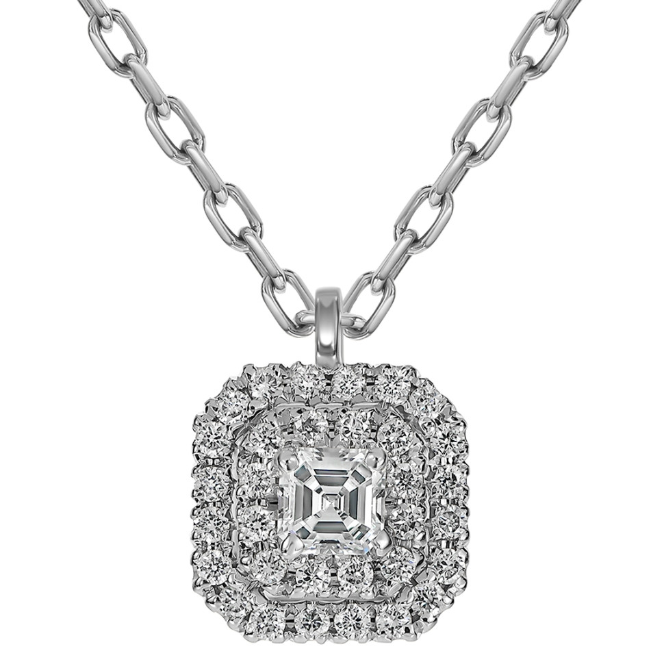 Колье из белого золота с бриллиантами (061605)