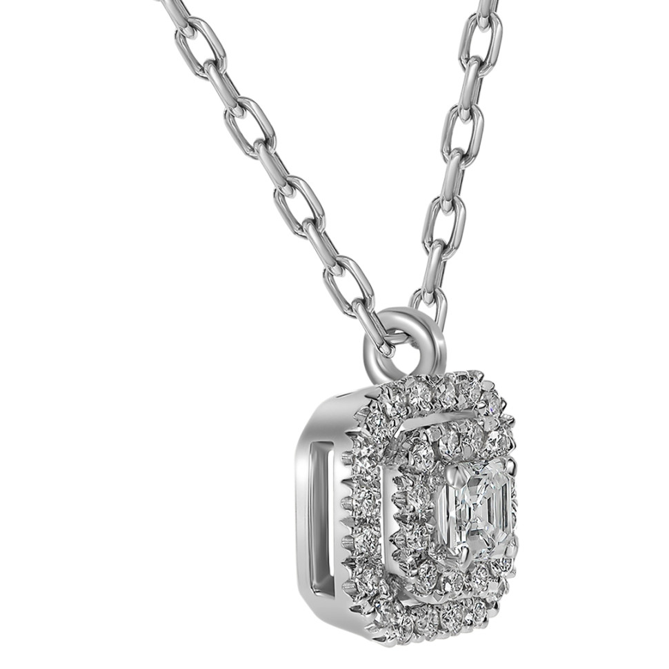 Колье из белого золота с бриллиантами (061605)