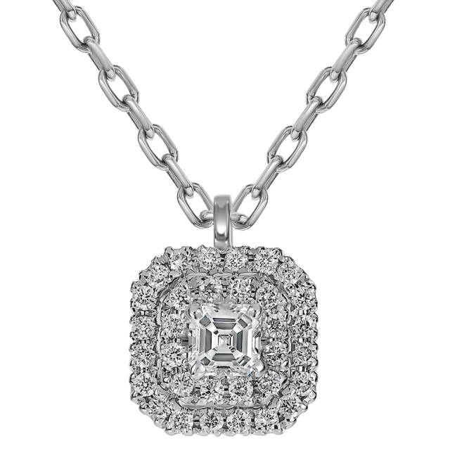 Колье из белого золота с бриллиантами (061605)