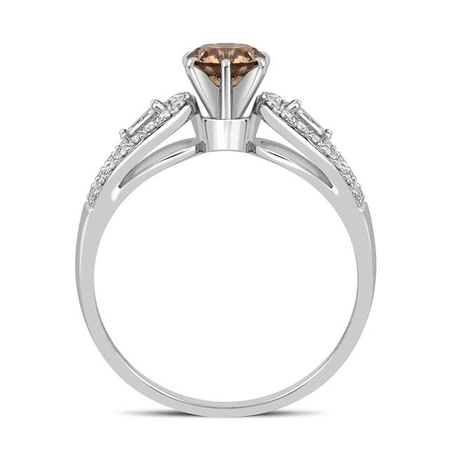 Помолвочное кольцо из белого золота с бриллиантами (048180)