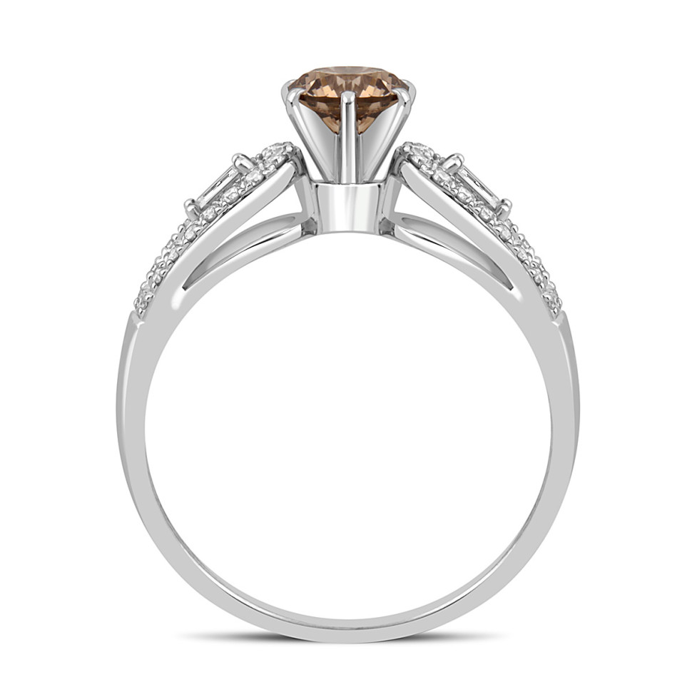 Помолвочное кольцо из белого золота с бриллиантами (048180)