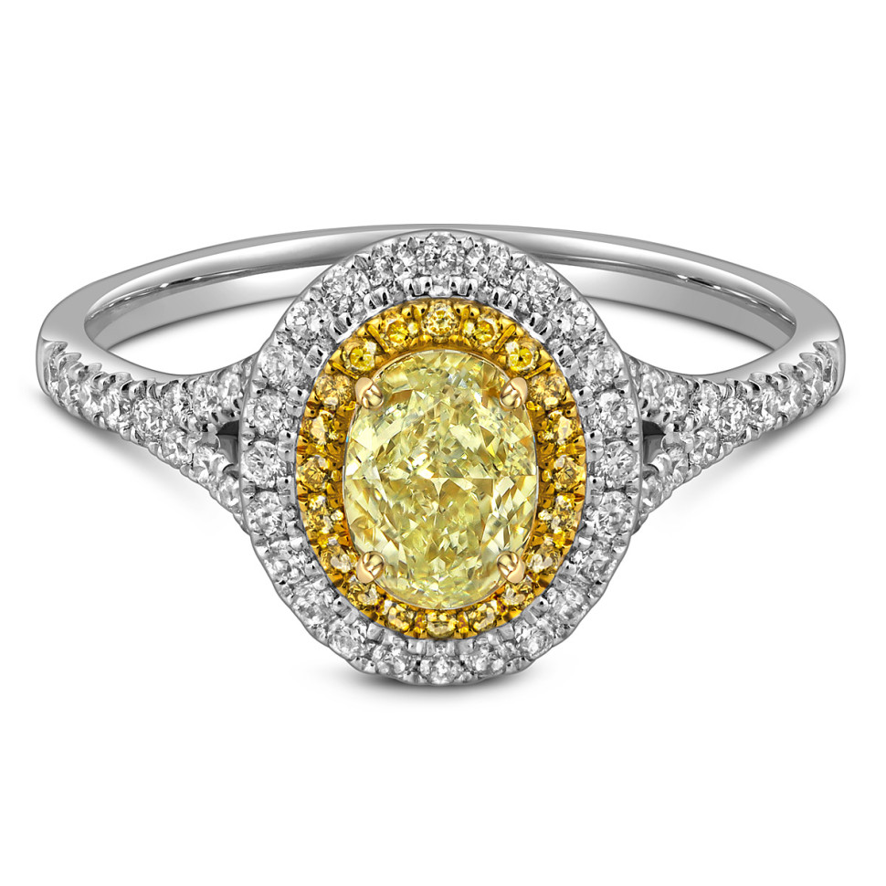 Кольцо из белого золота с бриллиантами (057726)