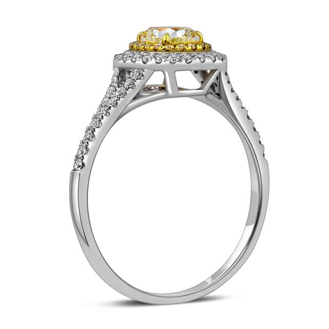 Кольцо из белого золота с бриллиантами (057726)