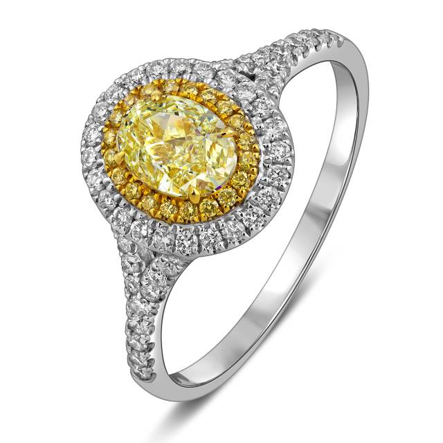 Кольцо из белого золота с бриллиантами (057726)