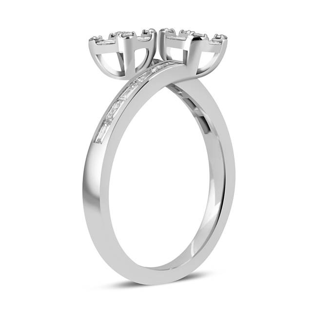 Кольцо из белого золота с бриллиантами (047287)