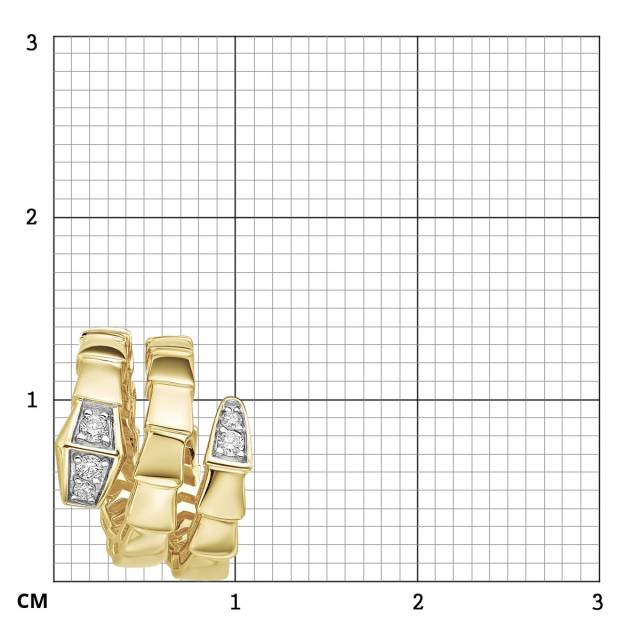 Кулон из жёлтого золота с бриллиантами (061329)