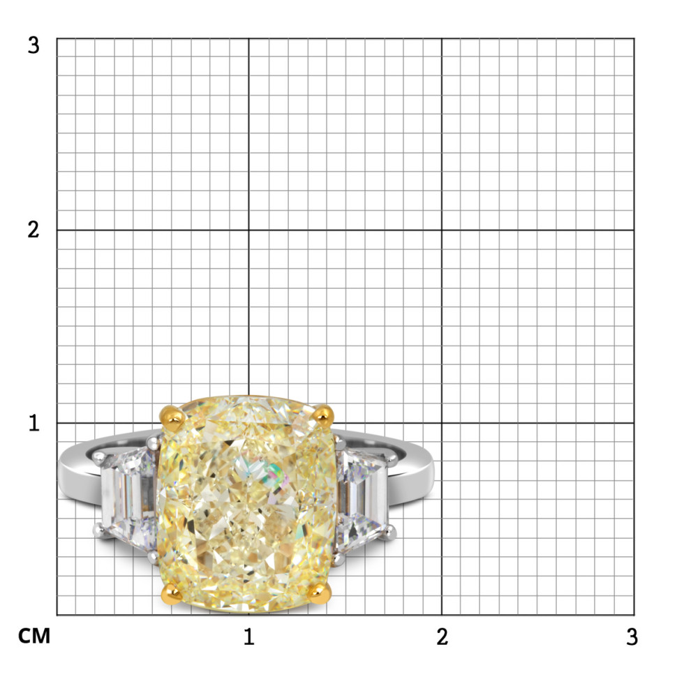 Помолвочное кольцо из белого золота с бриллиантами (052677)