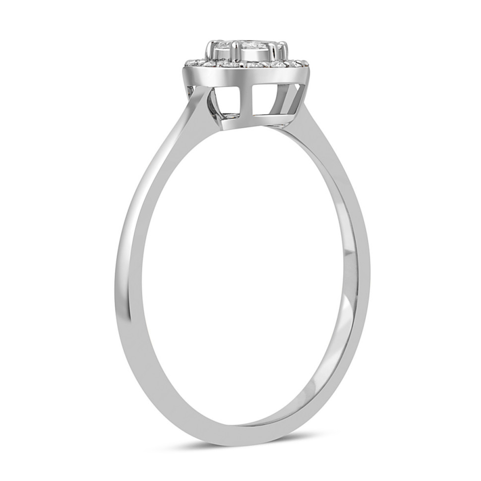 Кольцо из белого золота с бриллиантами (054177)