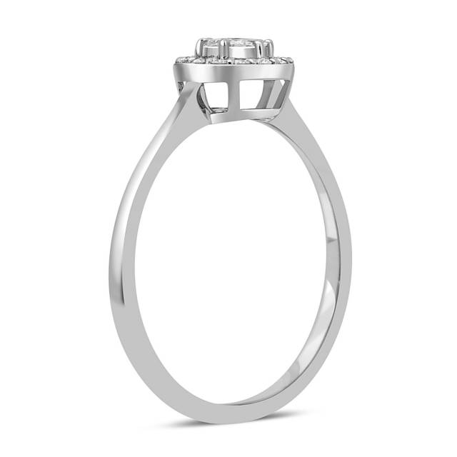 Кольцо из белого золота с бриллиантами (054177)