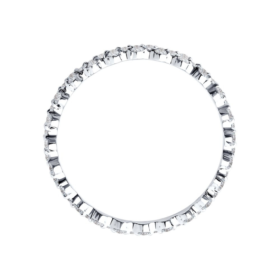 Кольцо из белого золота с бриллиантами (047113)