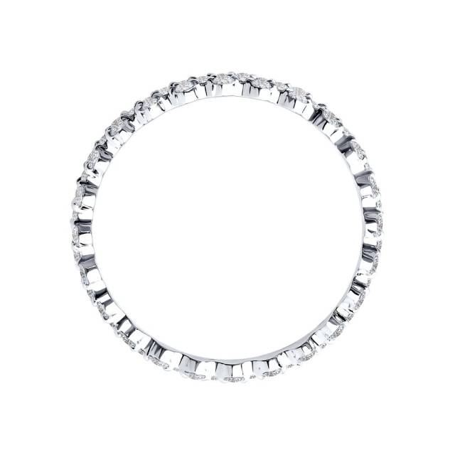 Кольцо из белого золота с бриллиантами (047113)