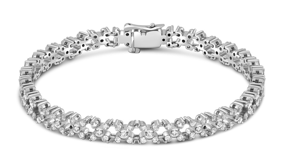 Браслет из белого золота с бриллиантами (043231)