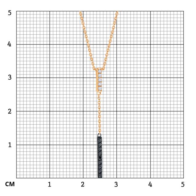 Колье из красного золота с бриллиантами (047479)