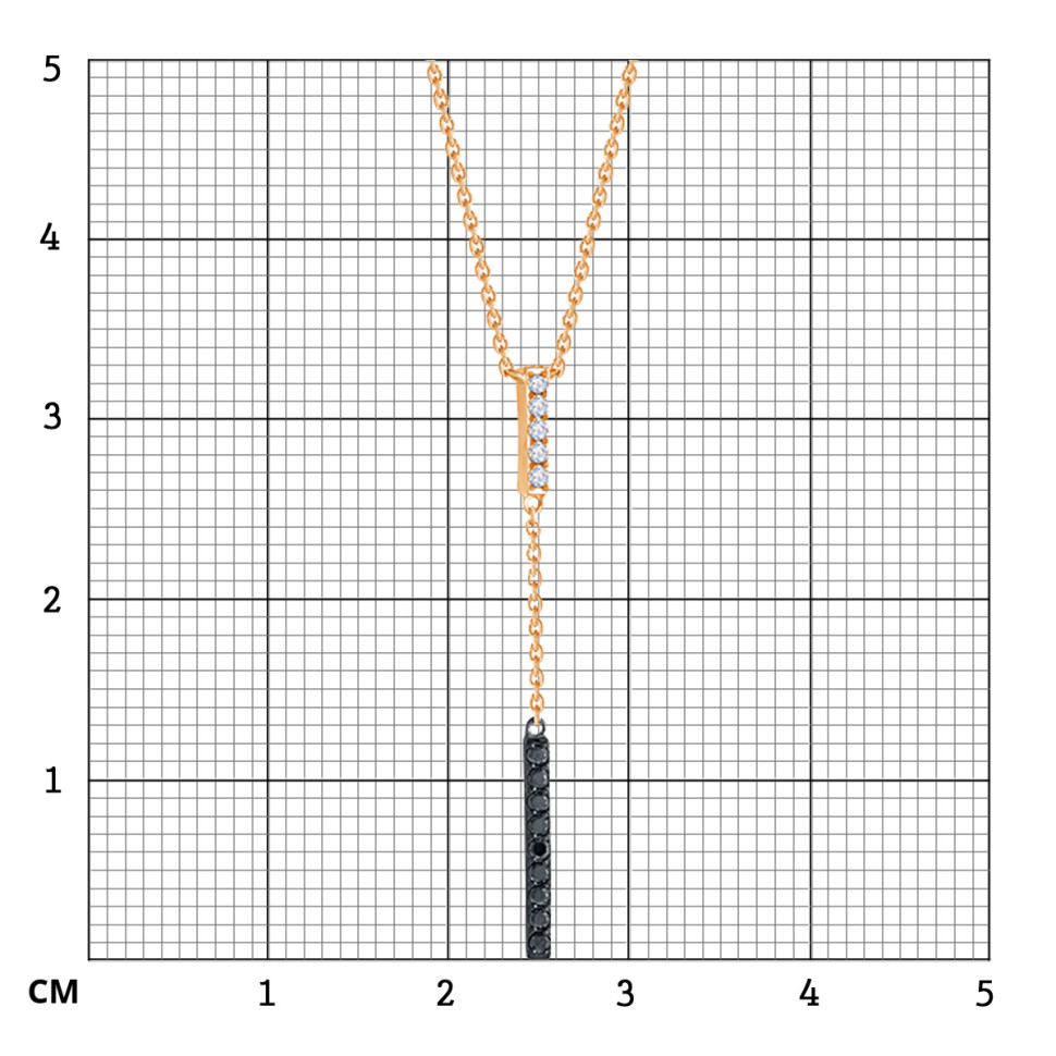Колье из красного золота с бриллиантами (047479)