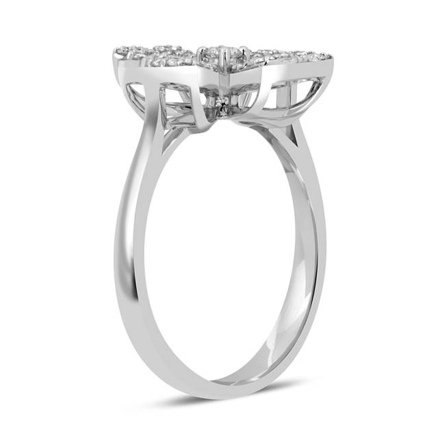 Кольцо из белого золота с бриллиантами (043671)