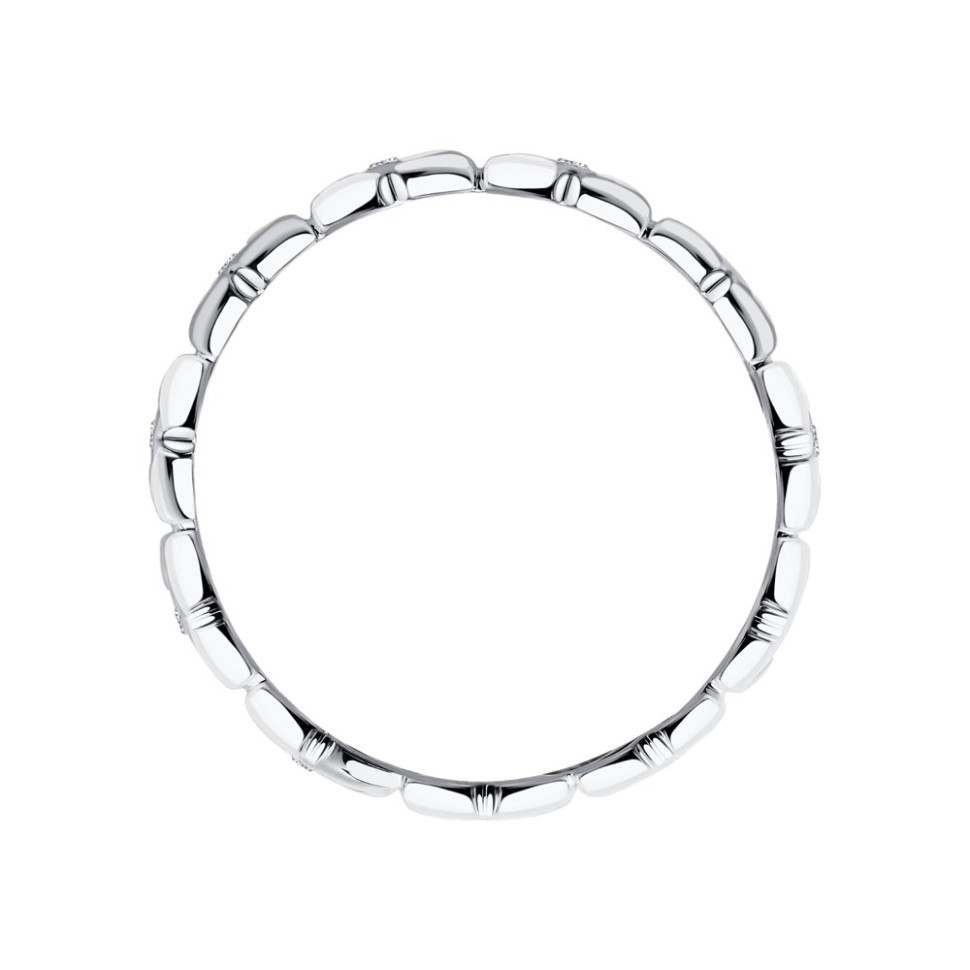 Кольцо из белого золота с бриллиантами (052779)