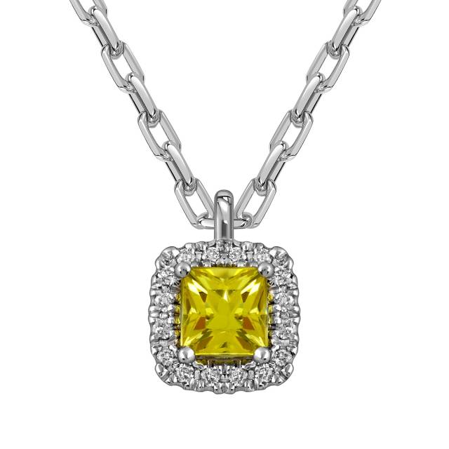 Колье из белого золота с бриллиантами (063688)